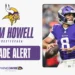 Minnesota Vikings trade away QB Sam Howell to Eagles following preseason finale