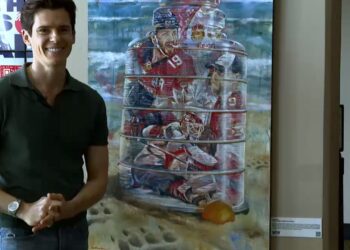 West Palm Beach artist’s Florida Panthers Stanley Cup painting selected for Amerant Bank Arena display