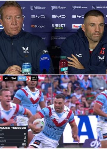 Captain’s Masterclass: Tedesco Leads Roosters to Dominant 62–16 Anzac Day Win — But Robinson’s Post-Match Message Moved Fans